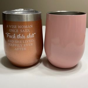 Two Insulated Wine Mugs